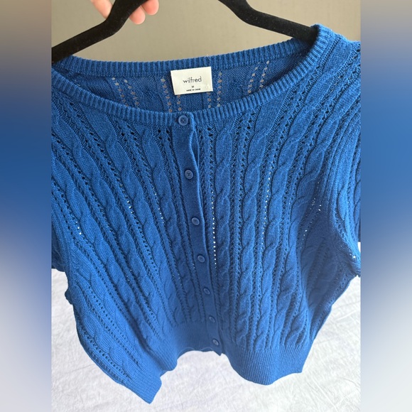 Wilfred Royal Blue Button-Up Cardigan - Picture 1 of 3